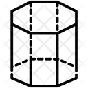 پیش‌نمایش فایل hexagonal-prism-5 از پک آیکون‌های خطی اشکال پنج‌ضلعی