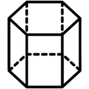 پیش‌نمایش فایل hexagonal-prism-6 از پک آیکون‌های خطی اشکال پنج‌ضلعی
