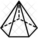 پیش‌نمایش فایل hexagonal-pyramid-1 از پک آیکون‌های خطی اشکال پنج‌ضلعی