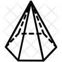 پیش‌نمایش فایل hexagonal-pyramid از پک آیکون‌های خطی اشکال پنج‌ضلعی