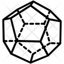 پیش‌نمایش فایل icosahedron-13 از پک آیکون‌های خطی اشکال پنج‌ضلعی