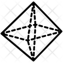 پیش‌نمایش فایل octahedron-14 از پک آیکون‌های خطی اشکال پنج‌ضلعی