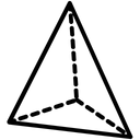 پیش‌نمایش فایل tetrahedron-6 از پک آیکون‌های خطی اشکال پنج‌ضلعی