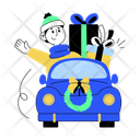 پیش‌نمایش فایل christmas-car-10513854 از پک تعطیلات و کریسمس