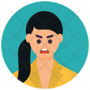 پیش‌نمایش فایل angry-woman از پک آواتارهای دایره‌ای تخت