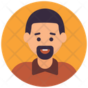 پیش‌نمایش فایل bearded-man-13 از پک آواتارهای دایره‌ای تخت