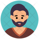 پیش‌نمایش فایل bearded-man-8 از پک آواتارهای دایره‌ای تخت