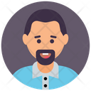 پیش‌نمایش فایل bearded-man-9 از پک آواتارهای دایره‌ای تخت