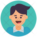 پیش‌نمایش فایل happy-boy-8 از پک آواتارهای دایره‌ای تخت