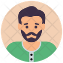 پیش‌نمایش فایل male-person از پک آواتارهای دایره‌ای تخت