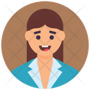 پیش‌نمایش فایل office-girl-5 از پک آواتارهای دایره‌ای تخت