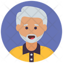 پیش‌نمایش فایل old-man-65 از پک آواتارهای دایره‌ای تخت