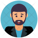پیش‌نمایش فایل bearded-man-16 از پک آواتارهای دایره‌ای تخت