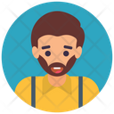 پیش‌نمایش فایل bearded-man-18 از پک آواتارهای دایره‌ای تخت