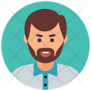 پیش‌نمایش فایل bearded-man-19 از پک آواتارهای دایره‌ای تخت