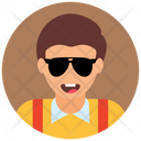 پیش‌نمایش فایل hipster-146 از پک آواتارهای دایره‌ای تخت