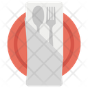 پیش‌نمایش فایل napkin-on-plate از پک آیکون‌های تخت عروسی