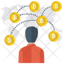 پیش‌نمایش فایل bitcoin-world-4 از پک آیکون‌های تخت پول