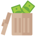 پیش‌نمایش فایل money-wastage از پک آیکون‌های تخت پول