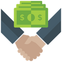 پیش‌نمایش فایل business-deal-22 از پک آیکون‌های تخت اداری و اینترنتی