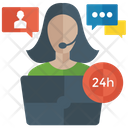 پیش‌نمایش فایل 24-hour-support-11 از پک آیکون‌های تخت رسانه و ارتباطات