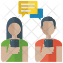 پیش‌نمایش فایل mobile-chat-97 از پک آیکون‌های تخت رسانه و ارتباطات
