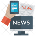 پیش‌نمایش فایل online-news-12 از پک آیکون‌های تخت رسانه و ارتباطات