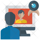 پیش‌نمایش فایل video-calling-12 از پک آیکون‌های تخت رسانه و ارتباطات