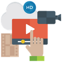پیش‌نمایش فایل video-production-11 از پک آیکون‌های تخت رسانه و ارتباطات