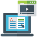 پیش‌نمایش فایل video-tutorial-1404893 از پک پک آیکون‌های تخت آموزش