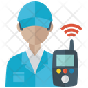 پیش‌نمایش فایل engineer-with-walkie-talkie-1404779 از پک آیکون‌های تخت صنعتی و تولیدی