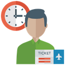 پیش‌نمایش فایل flight-time-1404405 از پک آیکون‌های تخت مرتبط با سفر