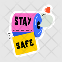 پیش‌نمایش فایل stay-safe-11053601 از پک استیکر کارتونی