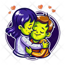 پیش‌نمایش فایل hugging-12993581 از پک مجموعه استیکرهای واکنش