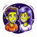 پیش‌نمایش فایل nervous-couple-12993555 از پک مجموعه استیکرهای واکنش