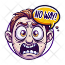 پیش‌نمایش فایل no-way-12993563 از پک مجموعه استیکرهای واکنش