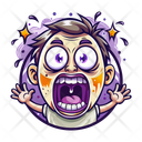 پیش‌نمایش فایل screaming-character-12993641 از پک مجموعه استیکرهای واکنش