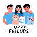 پیش‌نمایش فایل furry-friends-13275322 از پک استیکرهای دوستی