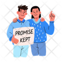 پیش‌نمایش فایل promise-kept-13275310 از پک استیکرهای دوستی