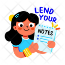 پیش‌نمایش فایل lend-notes-13394651 از پک استیکرهای کالج و دانشگاه