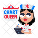 پیش‌نمایش فایل chart-queen-13970522 از پک مجموعه استیکرهای پرستار
