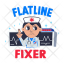 پیش‌نمایش فایل flatline-fixer-13970500 از پک مجموعه استیکرهای پرستار