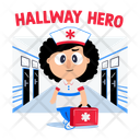 پیش‌نمایش فایل hallway-hero-13970514 از پک مجموعه استیکرهای پرستار