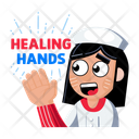 پیش‌نمایش فایل healing-hands-13970510 از پک مجموعه استیکرهای پرستار