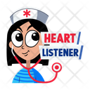 پیش‌نمایش فایل heart-listener-13970523 از پک مجموعه استیکرهای پرستار