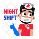 پیش‌نمایش فایل night-shift-13970495 از پک مجموعه استیکرهای پرستار