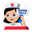 پیش‌نمایش فایل taking-calls-13970434 از پک مجموعه استیکرهای پرستار