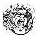 پیش‌نمایش فایل enjoying-music-14090895 از پک استیکرهای واکنش