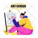 پیش‌نمایش فایل art-genius-14294958 از پک مجموعه استیکرهای مدرسه