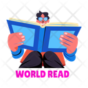 پیش‌نمایش فایل reading-character-14294941 از پک مجموعه استیکرهای مدرسه